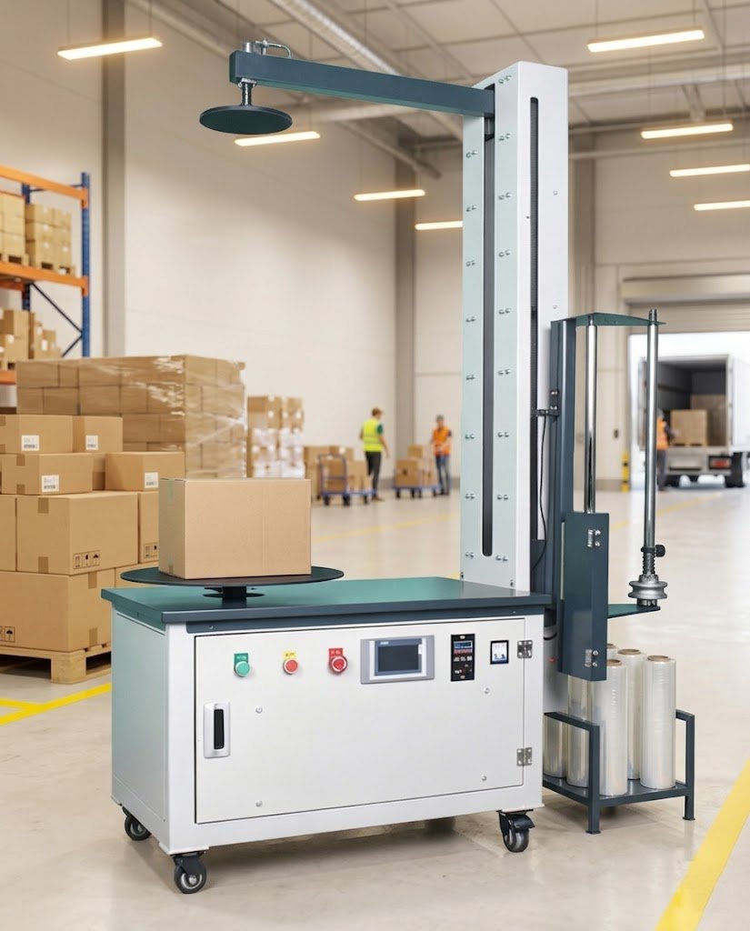 Craton stretch wrapper in factory